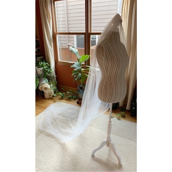 BHLDN Classic Ivory Cathedral Length Bridal Veil main image 11